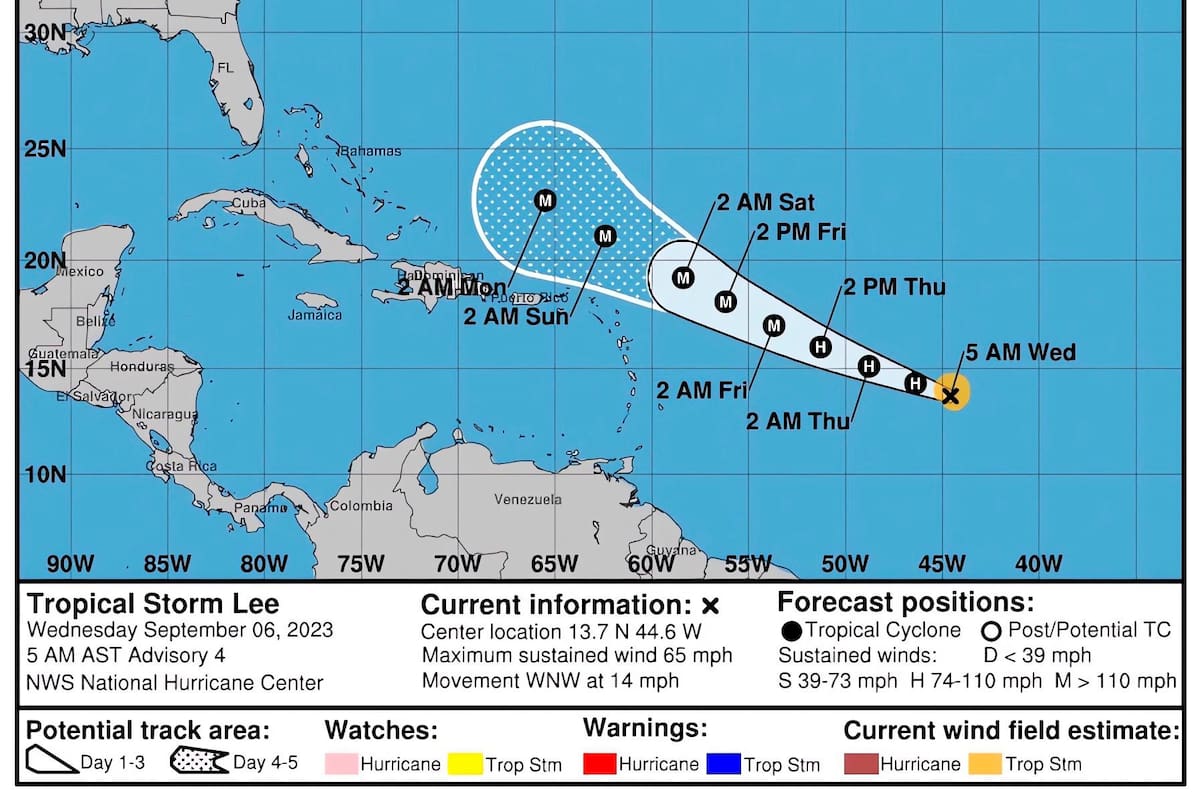 El jueves Lee podría pasar sobre las islas africanas de Cabo Verde. EFE/VANGUARDIA