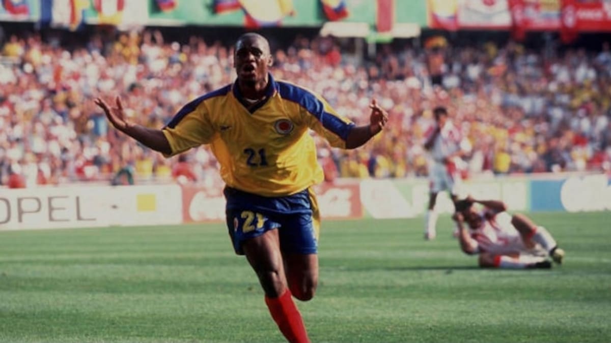 Léider Preciado anotó el único gol de Colombia en Francia 1998. Foto: FCF