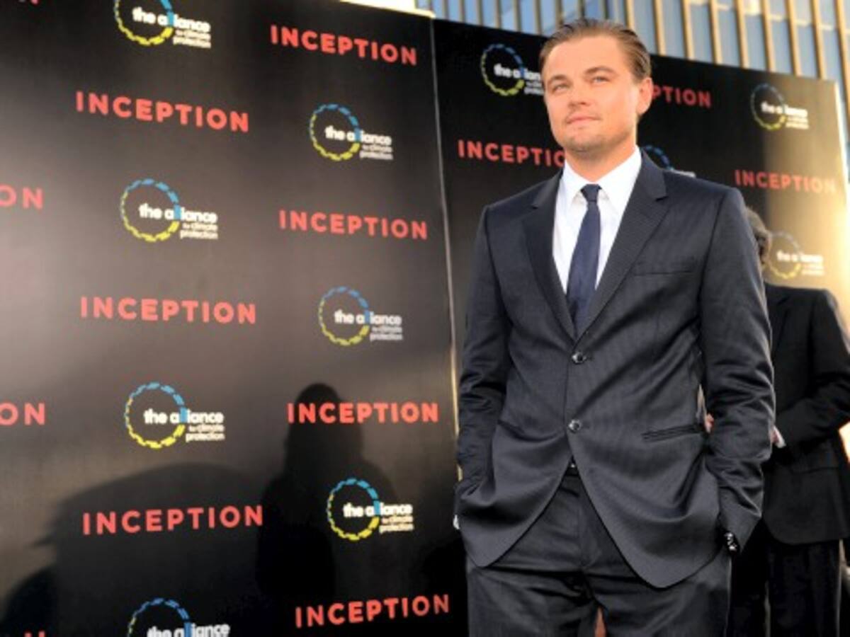 Leonardo DiCaprio, star of the film "Inception," poses for photographers at the premiere of the film in Los Angeles, Tuesday, July 13, 2010. (AP Photo/Chris Pizzello)