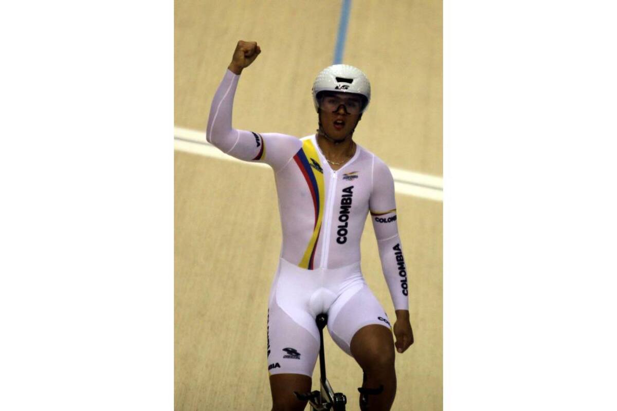 Fabián Puerta le dio ayer a Colombia el último metal dorado en el torneo de ciclismo de pista de los Centroamericanos y del Caribe. (Foto: Colprensa / VANGUARDIA LIBERAL)