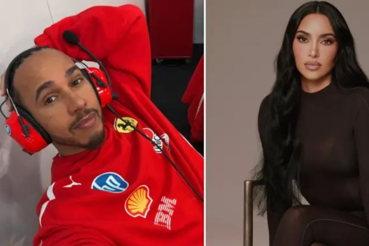 Lewis Hamilton y Kim Kardashian confirmaron su romance en el Super Bowl. Foto: Redes sociales.