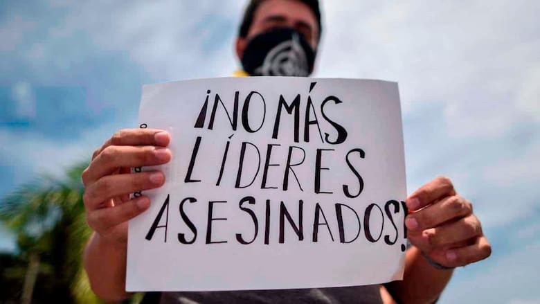 La violencia contra líderes sociales sigue expandiéndose: afecta a 432 municipios en 2026