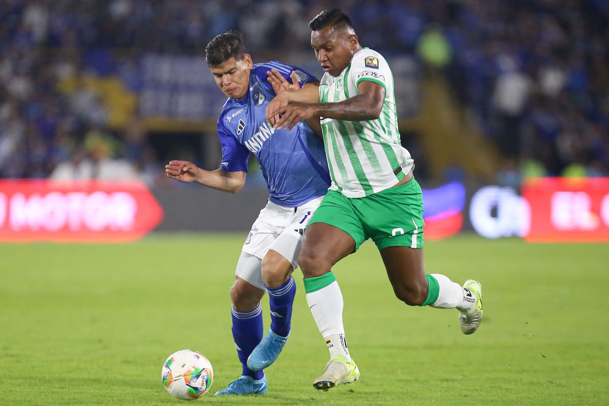 Bogotá. Abril 13 de 2025. Millonarios enfrenta a Atlético Nacional, por encuentro válido de la Liga BetPlay I 2025 de la fecha 13, en el estadio Nemesio Camacho El Campin. (Colprensa - Lina Gasca).