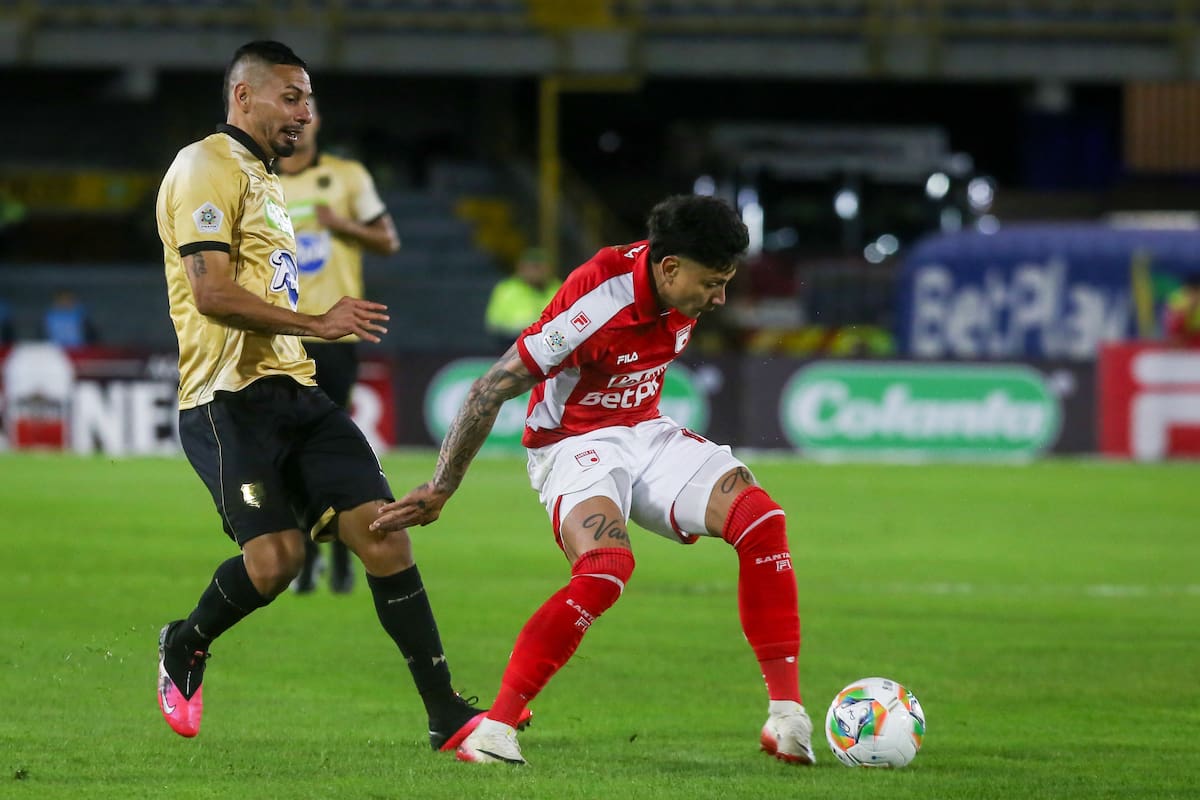 Bogotá. Enero 18 de 2026. Independiente Santa Fe enfrenta a Águilas Doradas , por encuentro válido de la Liga BetPlay I 2026 de la fecha 1, en el Estadio Nemesio Camacho el Campin. (Colprensa - Catalina Olaya).