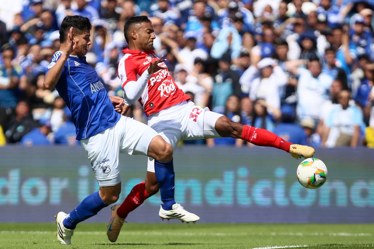 Bogotá. Abril 12 de 2026. Millonarios enfrenta a Independiente Santa Fe, por encuentro válido de la Liga BetPlay I 2026 de la fecha 16 en el Estadio Nemecio Camacho El Campin. (Colprensa - Lina Gasca).