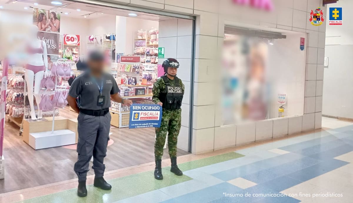 Extinción de dominio a establecimientos comerciales de Lili Pink. Foto: Colprensa - Externos (Fiscalía General de la Nación).
