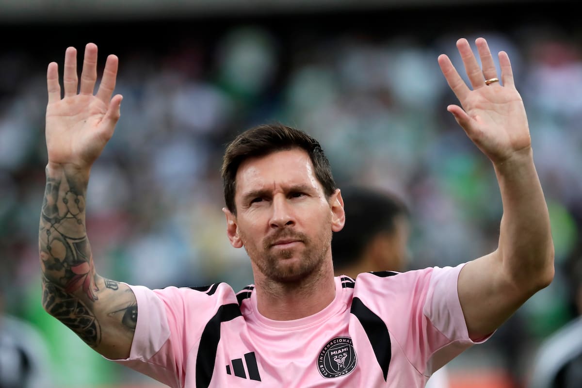 Lionel Messi fue el jugador que todos fueron a ver en su visita con Inter Miami a Medellín. //Foto, EFE: Carlos Ortega