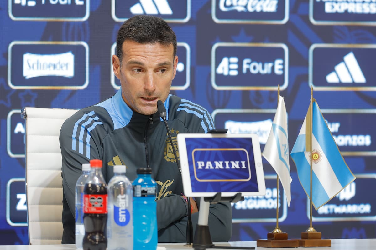 El entrenador de la selección argentina de fútbol, Lionel Scaloni. //Foto, EFE: Juan Ignacio Roncoroni