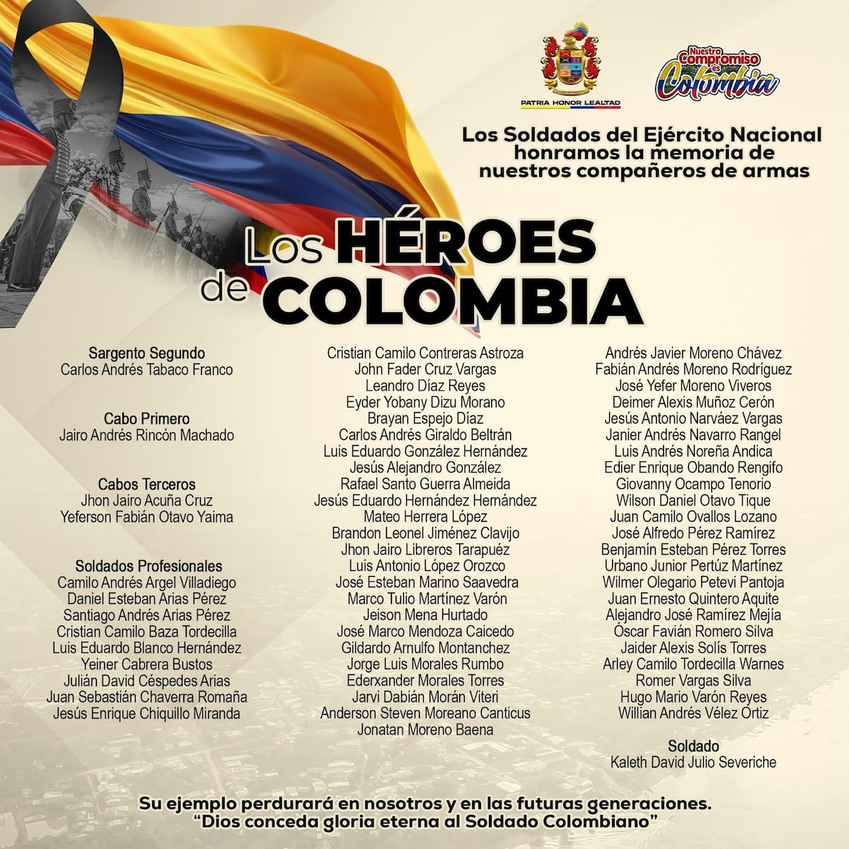 Hasta el momento son 69 los militares que fallecieron en el accidente aéreo del avión Hércules de la Fuerza Aérea Colombiana en el Putumayo.