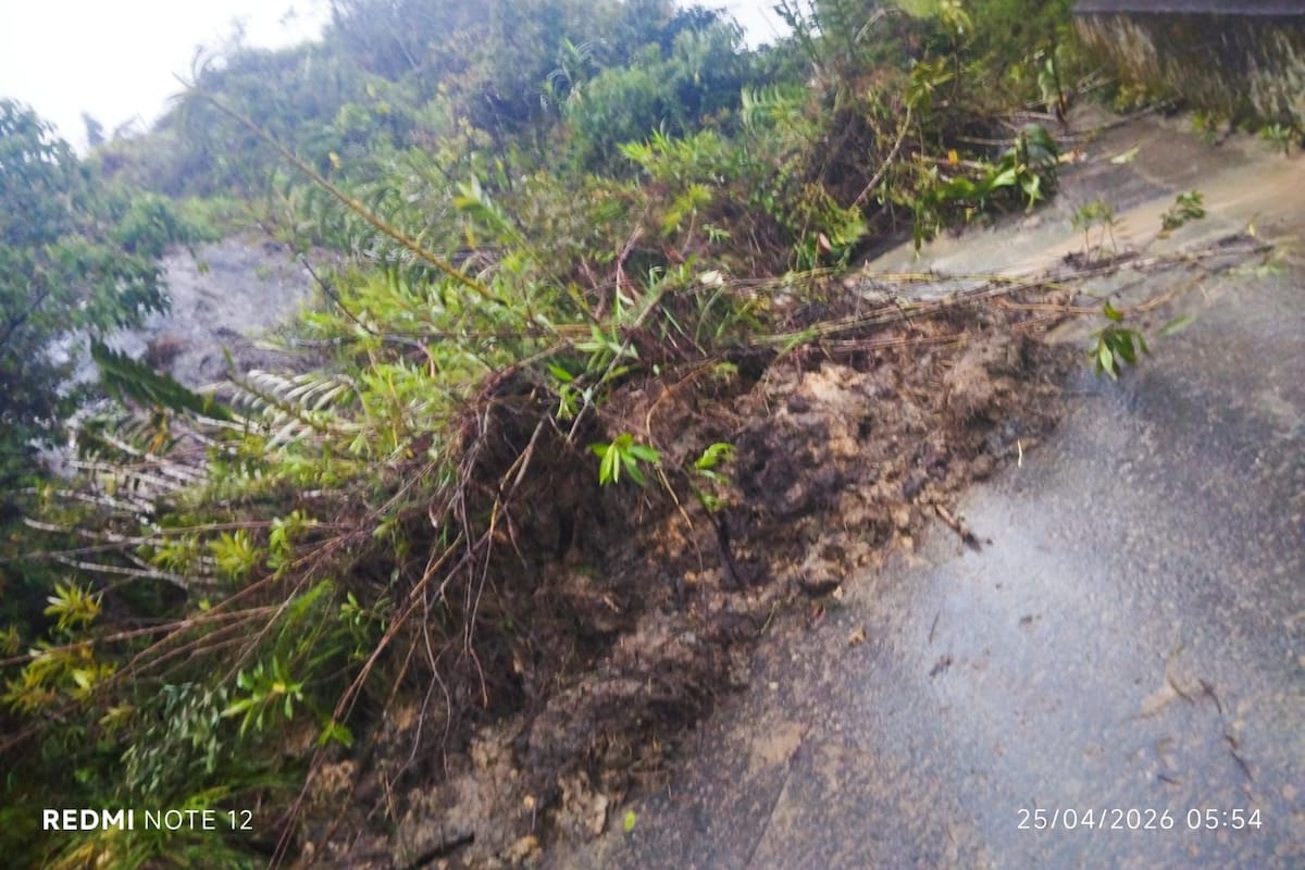 Deslizamiento en La Paz por fuertes lluvias.