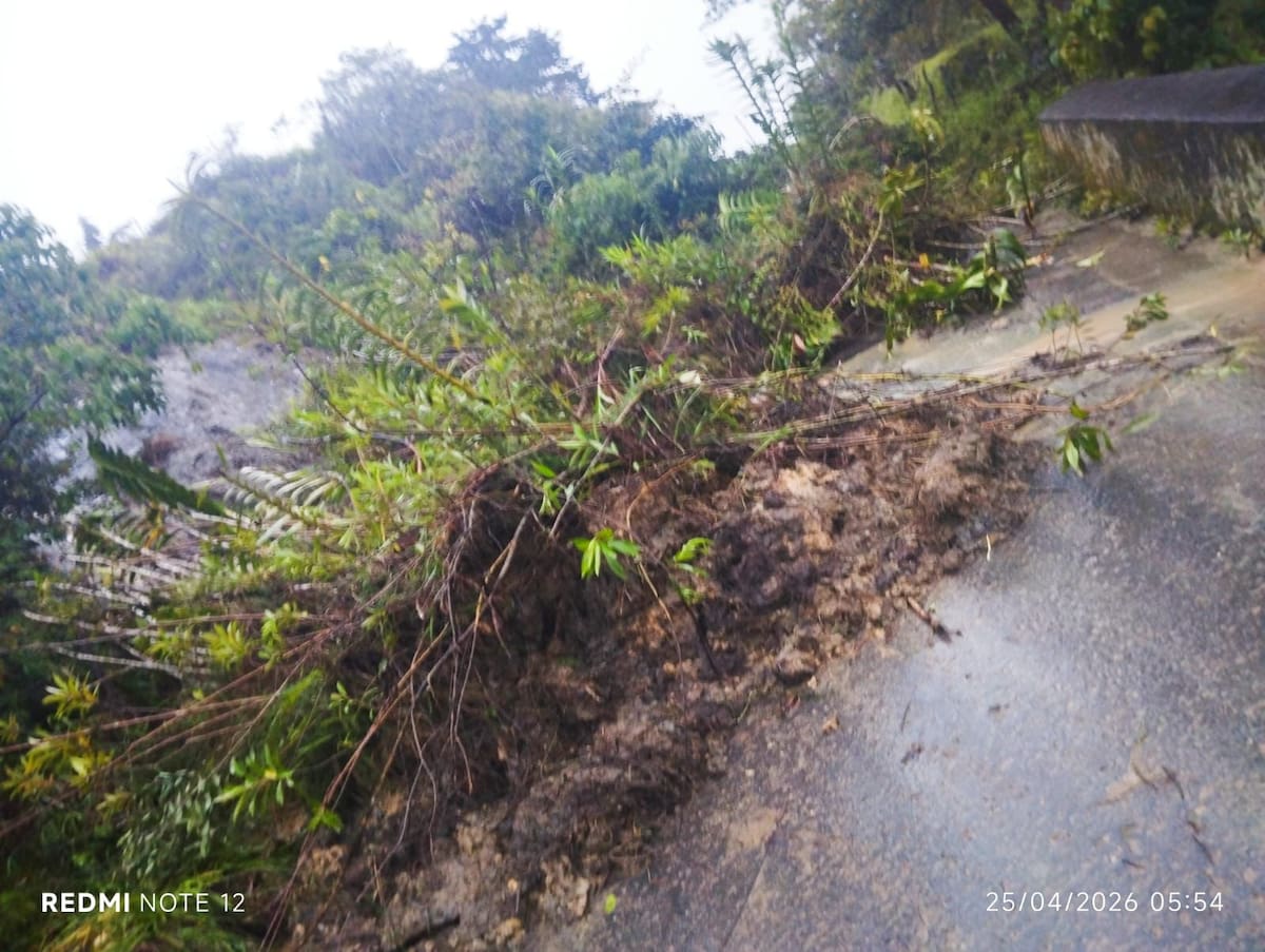 Deslizamiento en La Paz por fuertes lluvias.