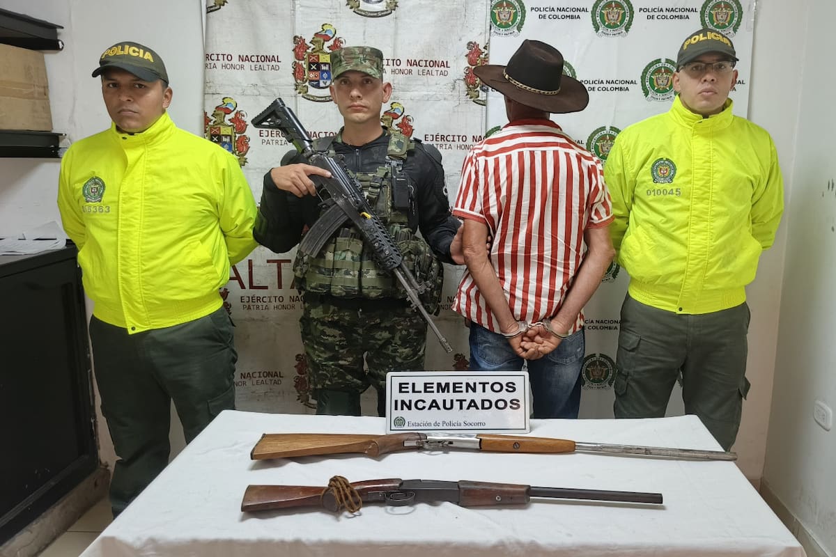 Lo acusaban de intimidar a sus vecinos con armas: terminó capturado en Santander