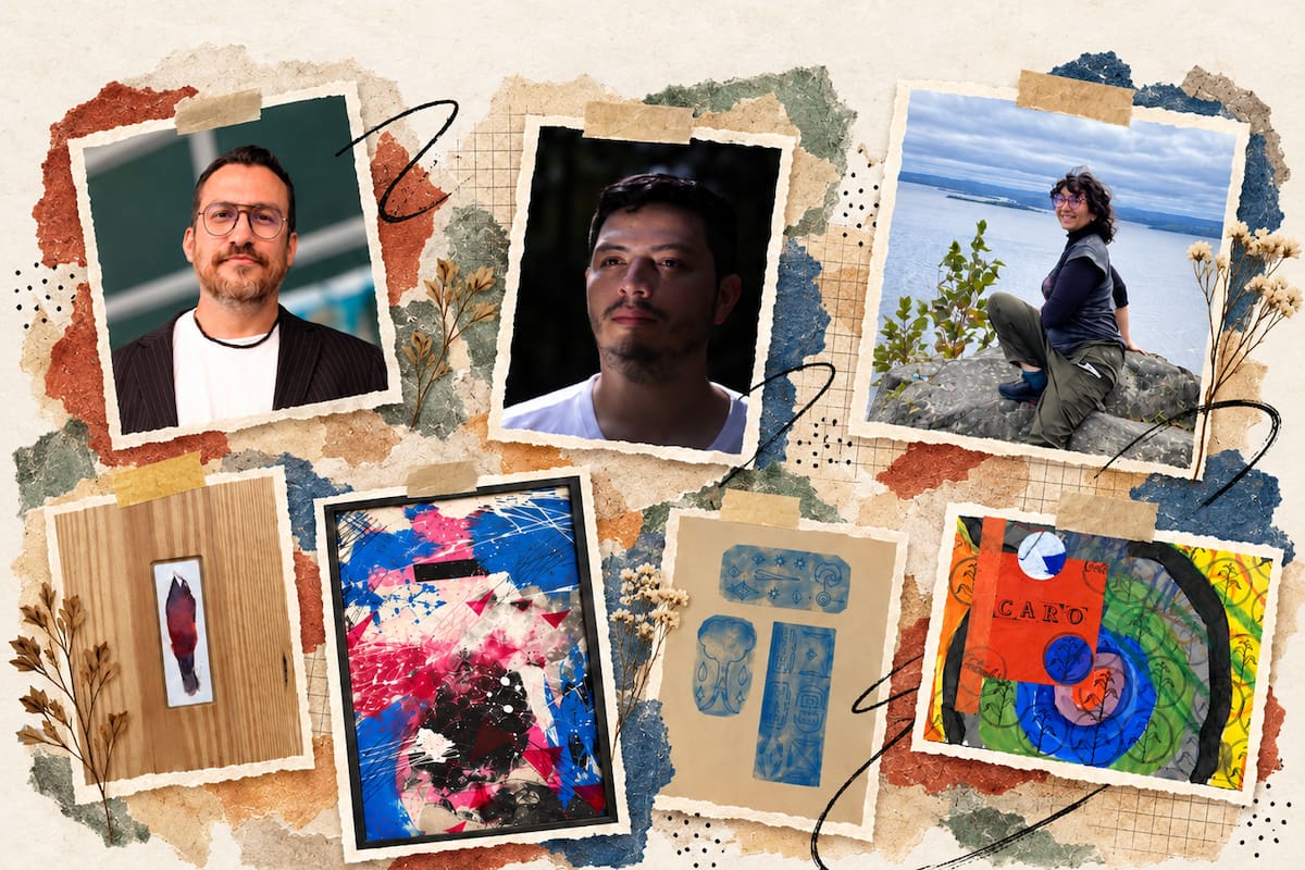 Los artistas bumangueses Neryth Yamile Manrique, Marcell Bohórquez y Milton Afanador. Foto suministrada/VANGUARDIA
