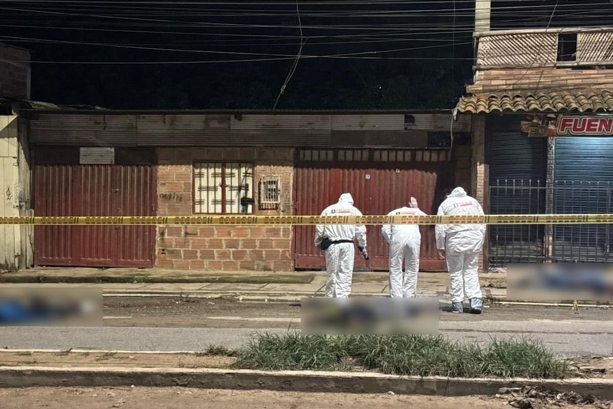 Los dos presuntos sicarios fueron abatidos tras enfrentarse a tiros con la Policía en Floridablanca.