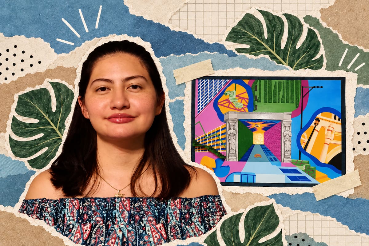 Los jóvenes artistas de los Premios Aurora II, estudiantes de Artes Plásticas de la UIS, presentan algunas de las obras con las que participan en esta segunda edición. Foto suministrada/VANGUARDIA