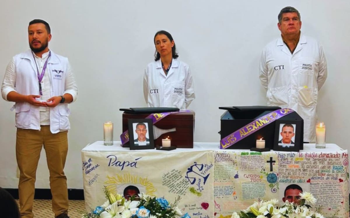 Los restos de Diomedes de Jesús Daza Williams y Luis Alexander Cáceres Angarita fueron entregados a sus familias casi dos décadas después.