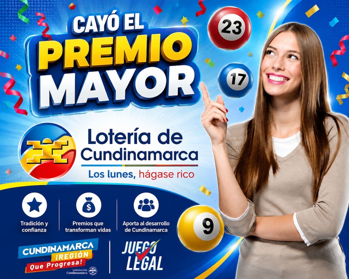 Sorteo de hoy de la Lotería de Cundinamarca.