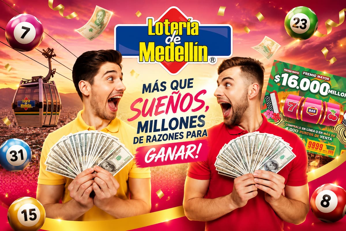Sorteo de la Lotería de Medellín: conozca los resultados de hoy.