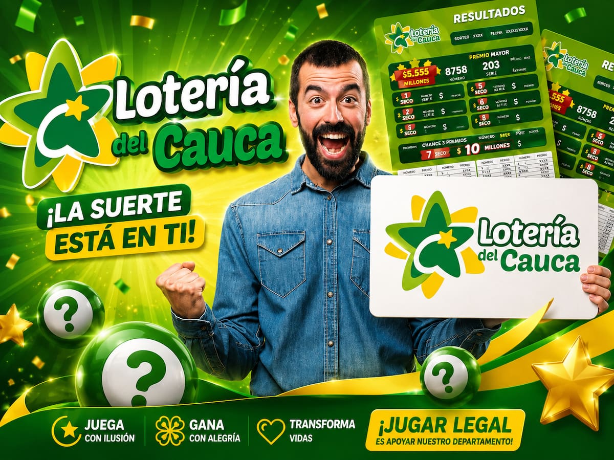 Sorteo del premio mayor y premios secos de la Lotería del Cauca.