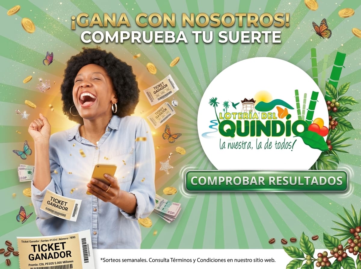 Resultado de sorteo de hoy de la Lotería del Quindío.