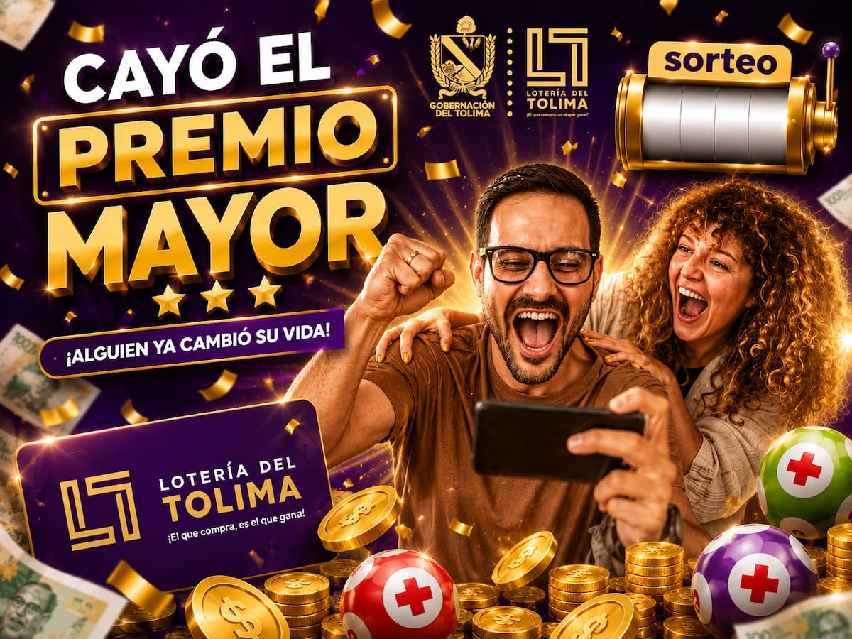 Resultados del sorteo de la Lotería del Tolima.