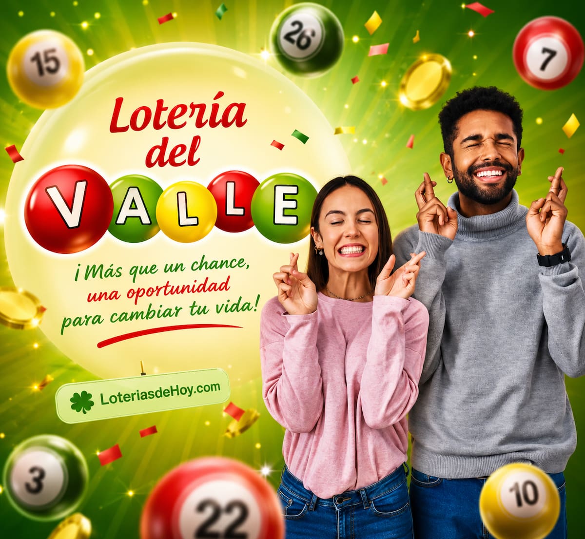 Sorteo de hoy de Lotería del Valle.