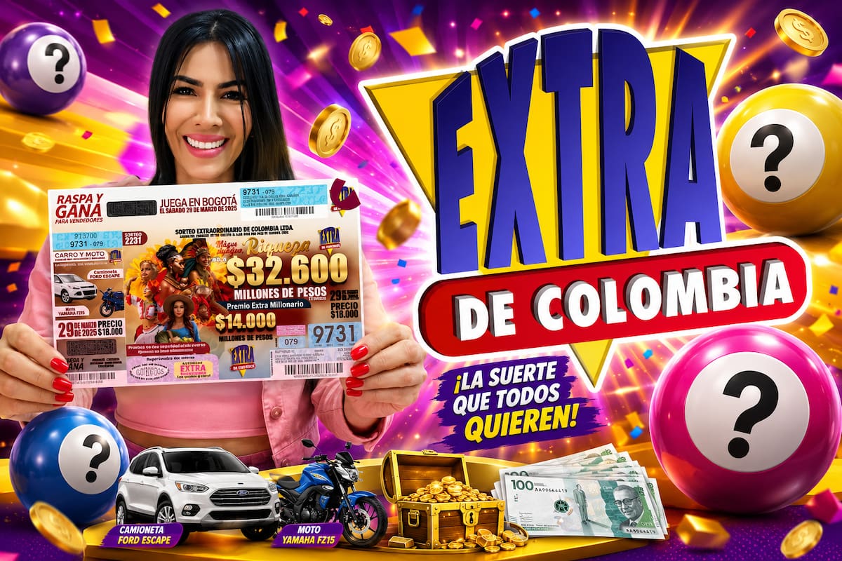 Sorteo de la Lotería Extra de Colombia.