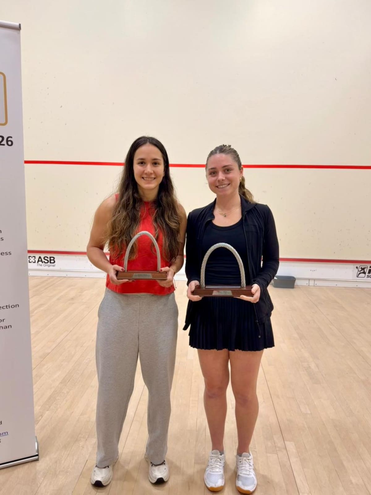 La santandereana Lucía Paola Bautista en una de las principales cartas del squash colombiano. Foto: Suministrada.
