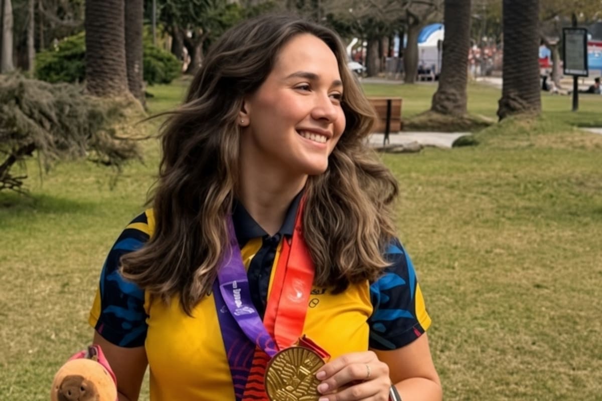 La santandereana Lucía Paola Bautista brilló en los Juegos Sudamericanos, al conseguir tres medallas, dos de oro y una de bronce. Foto: Instagram de Lucía.