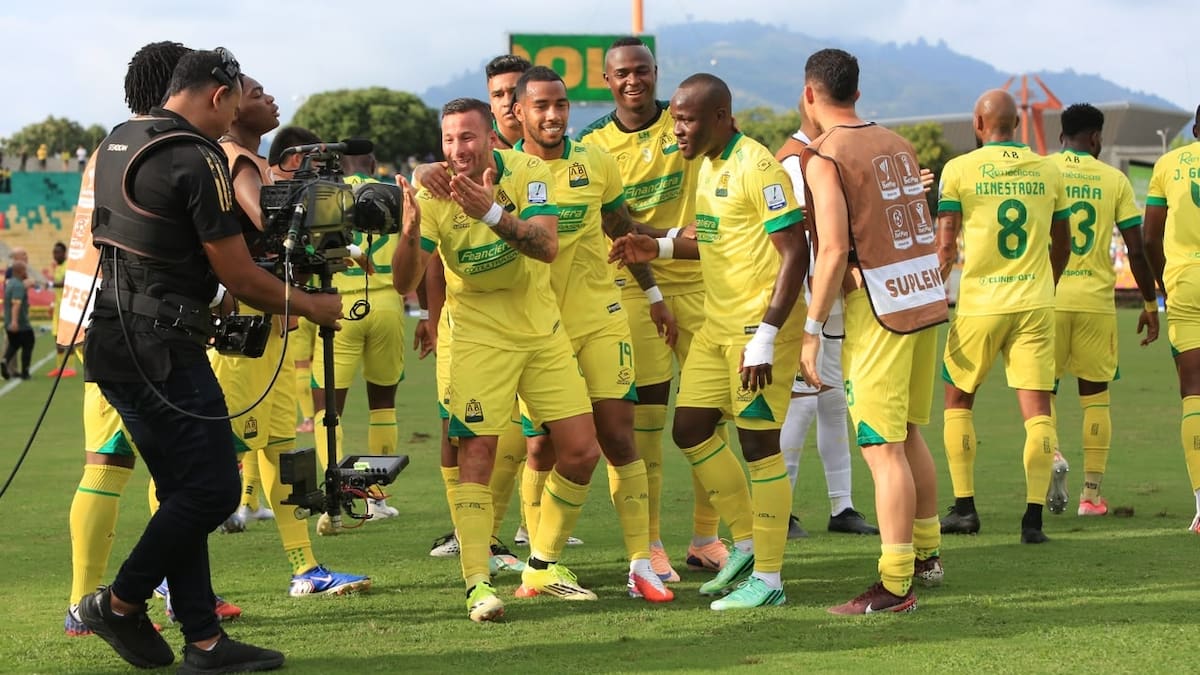 Luciano Pons sigue aumentando sus registros goleadores con el Atlético Bucaramanga. Foto: Jaime Moreno.