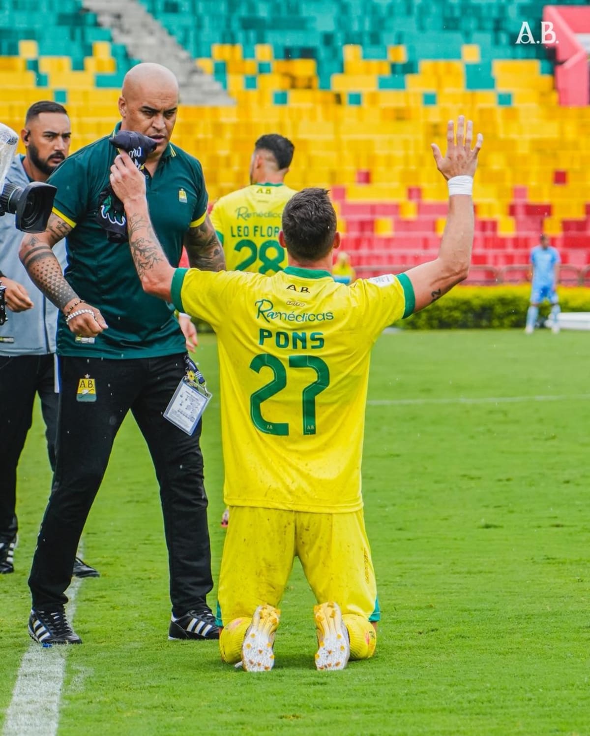Luciano Pons vive en Atlético Bucaramanga quizá su mejor momento como futbolista profesional. Foto: cortesía Atlético Bucaramanga.