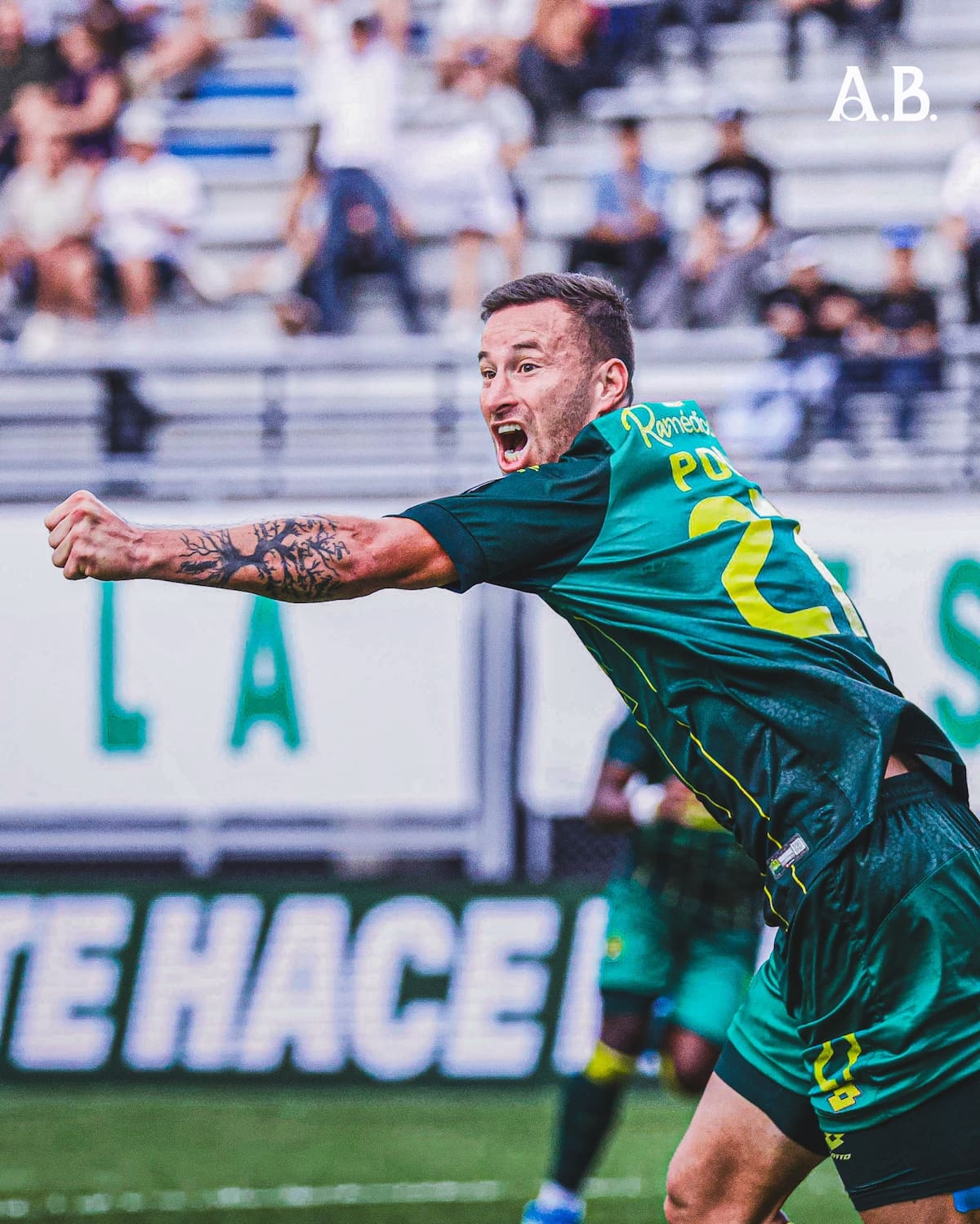 Luciano Pons sufre una molestia física que lo deja al margen de Atlético Bucaramanga. Foto: cortesía Atlético Bucaramanga.