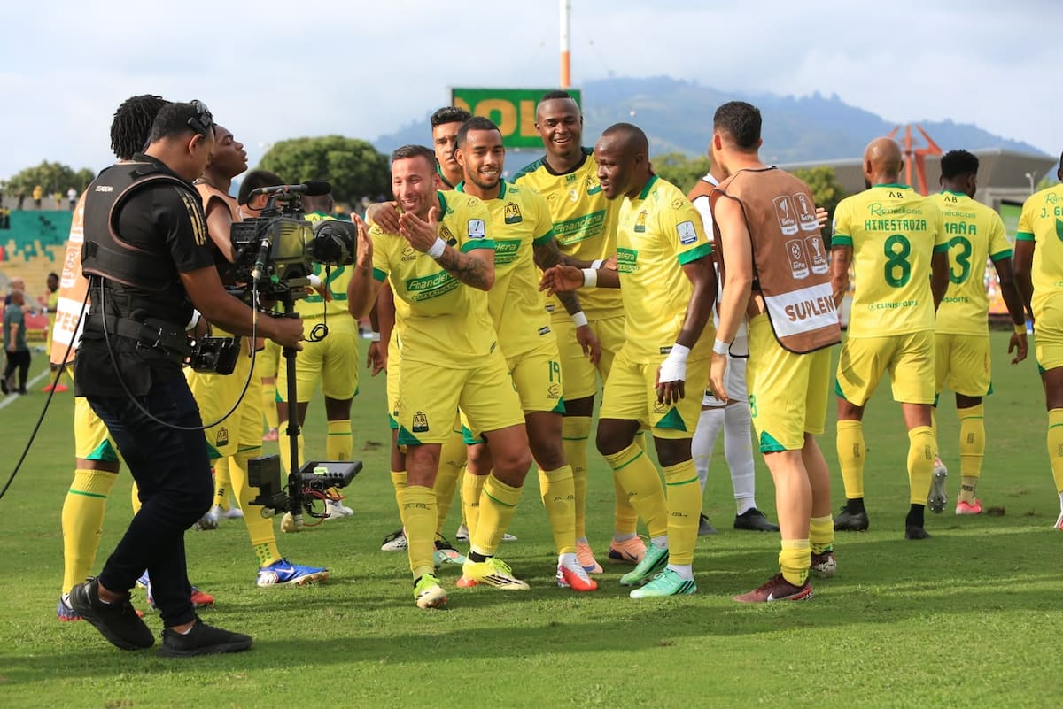 Luciano Pons sigue aumentando sus registros goleadores con el Atlético Bucaramanga. Foto: Jaime Moreno.