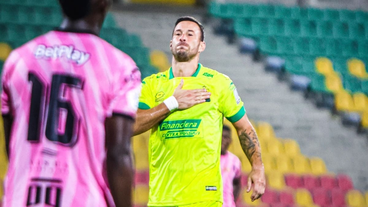Luciano Pons habló entre lágrimas tras su doblete con Bucaramanga y dejó fuerte mensaje. Foto: Atlético Bucaramanga.
