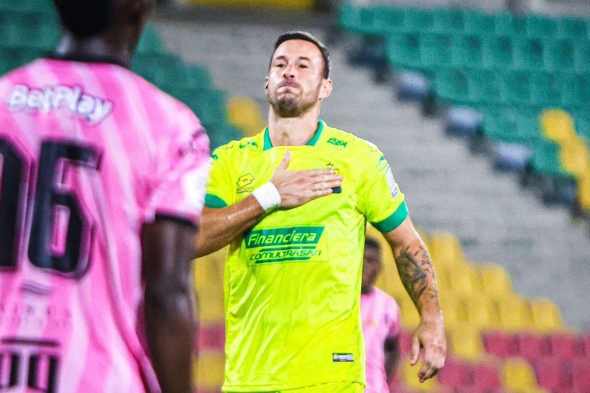 Luciano Pons habló entre lágrimas tras su doblete con Bucaramanga y dejó fuerte mensaje. Foto: Atlético Bucaramanga.