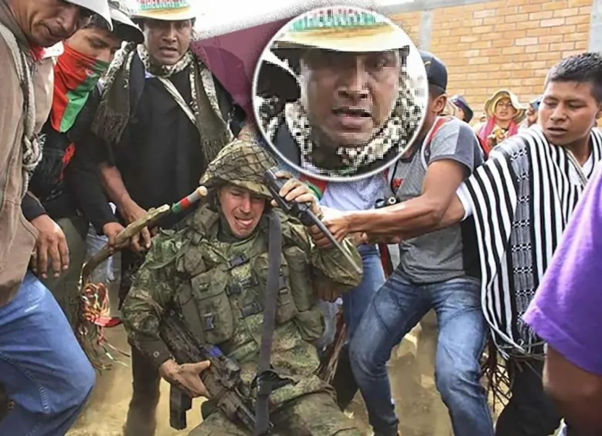 Captura de video difundido por el portal Nariño Noticias que documenta un episodio de confrontación entre la Guardia Indígena y tropas del Ejército en zona rural del Cauca.