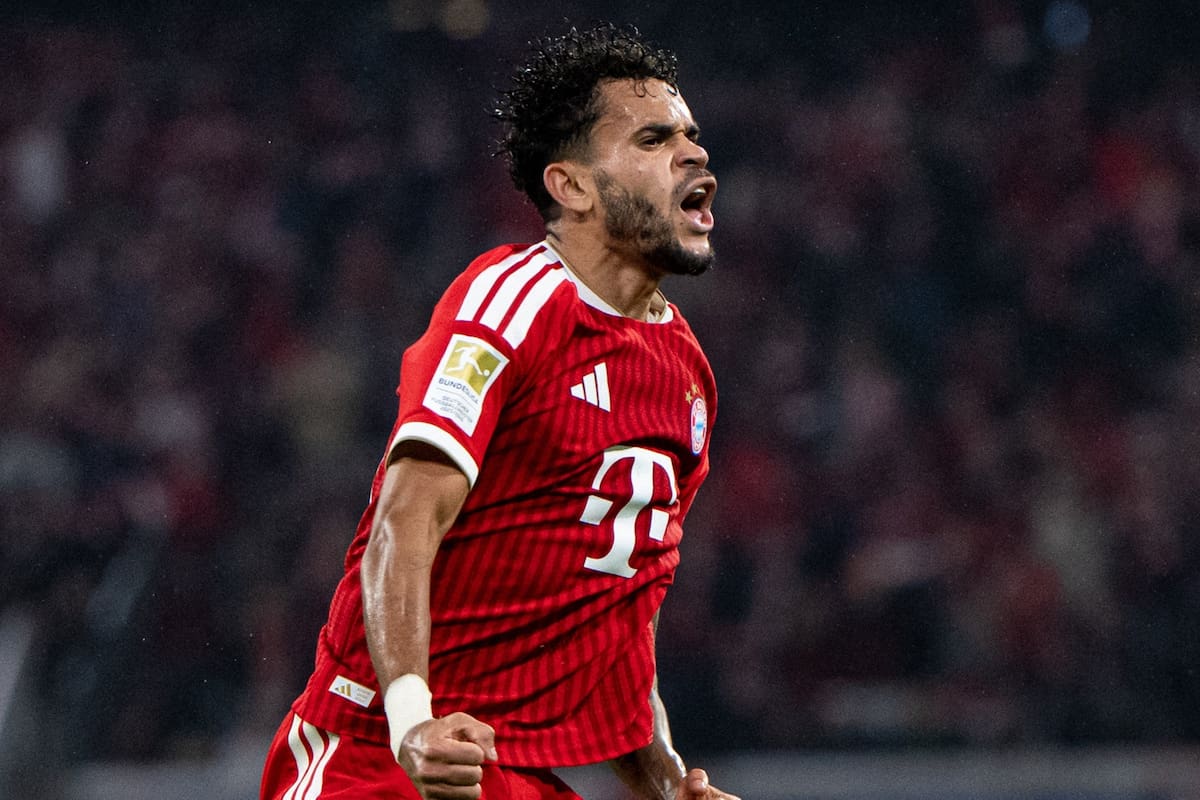 Luis Díaz marcó tres goles en la goleada del Bayern Múnich frente al RB Leipzig. /FOTO: Bayern Múnich