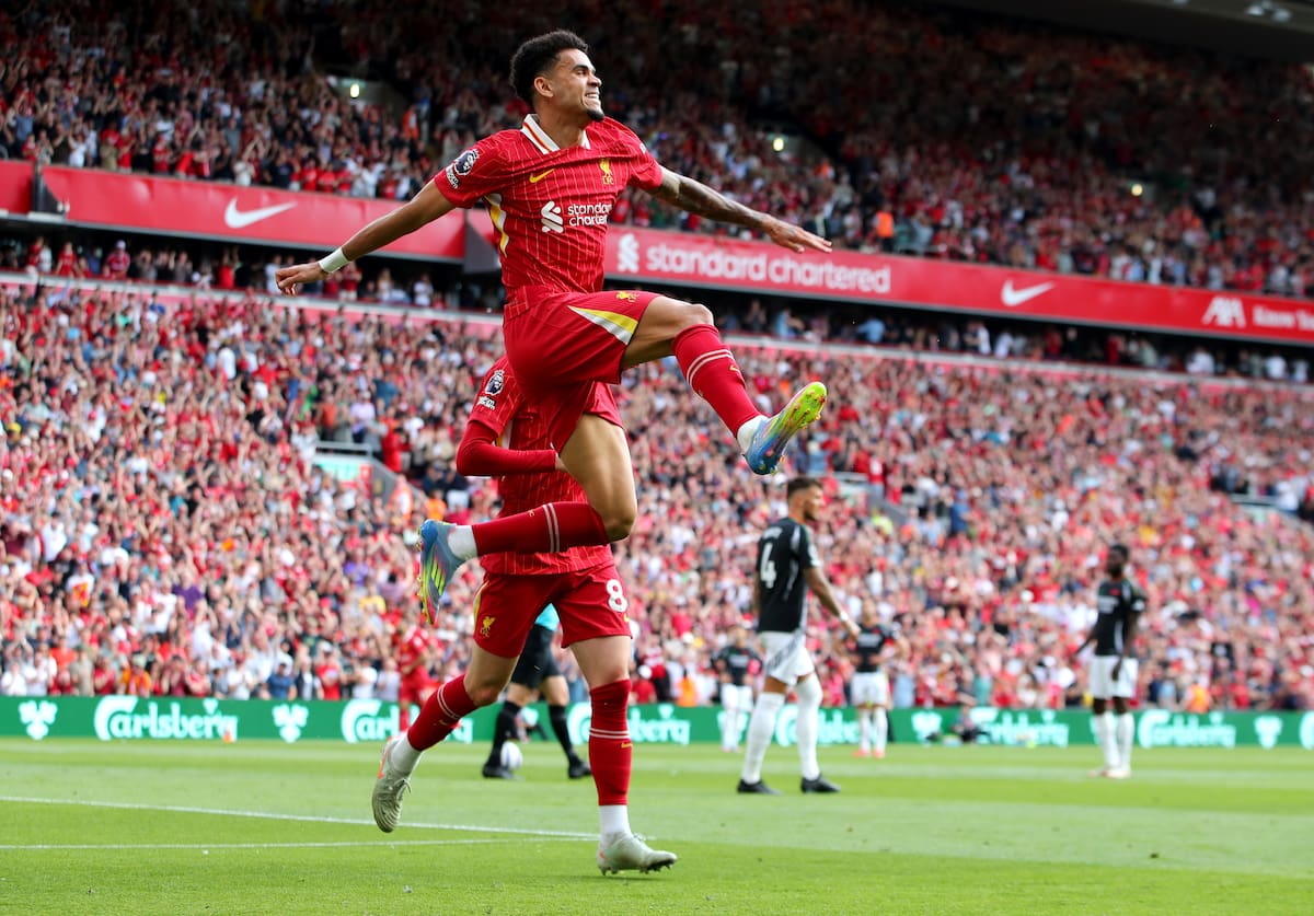 Luis Díaz realizó su mejor temporada goleadora como futbolista desde su llegada al Liverpool. A falta de dos jornadas suma 13 anotaciones. Foto: EFE.