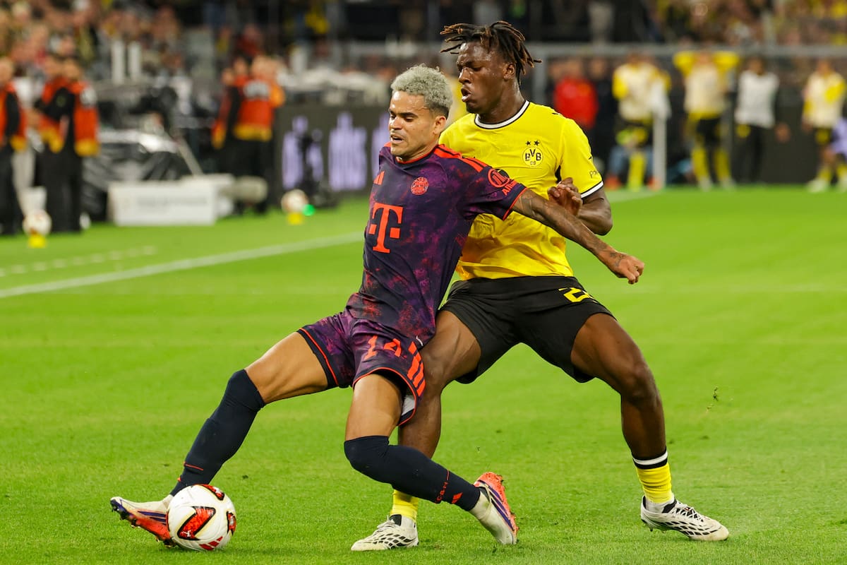 Luis Díaz tuvo un buen partido en su presentación en la Supercopa de Alemania contra el Borussia Dortmund. //Foto, EFE: CHRISTOPHER NEUNDORF