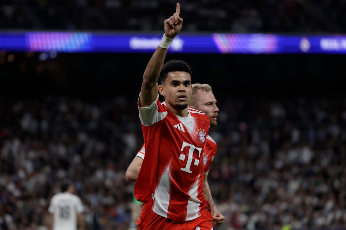 Luis Díaz anotó uno de los goles del triunfo de Bayern Múnich sobre Real Madrid en los cuartos de final en la Champions League. //Foto, EFE: Juanjo Martín.