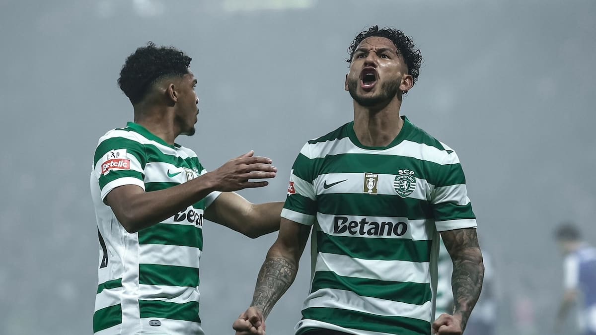 Luis Javier Suárez, elegido mejor jugador del mes en Portugal:¿preocupa su rodilla en el Sporting?. Foto: @SportingCP