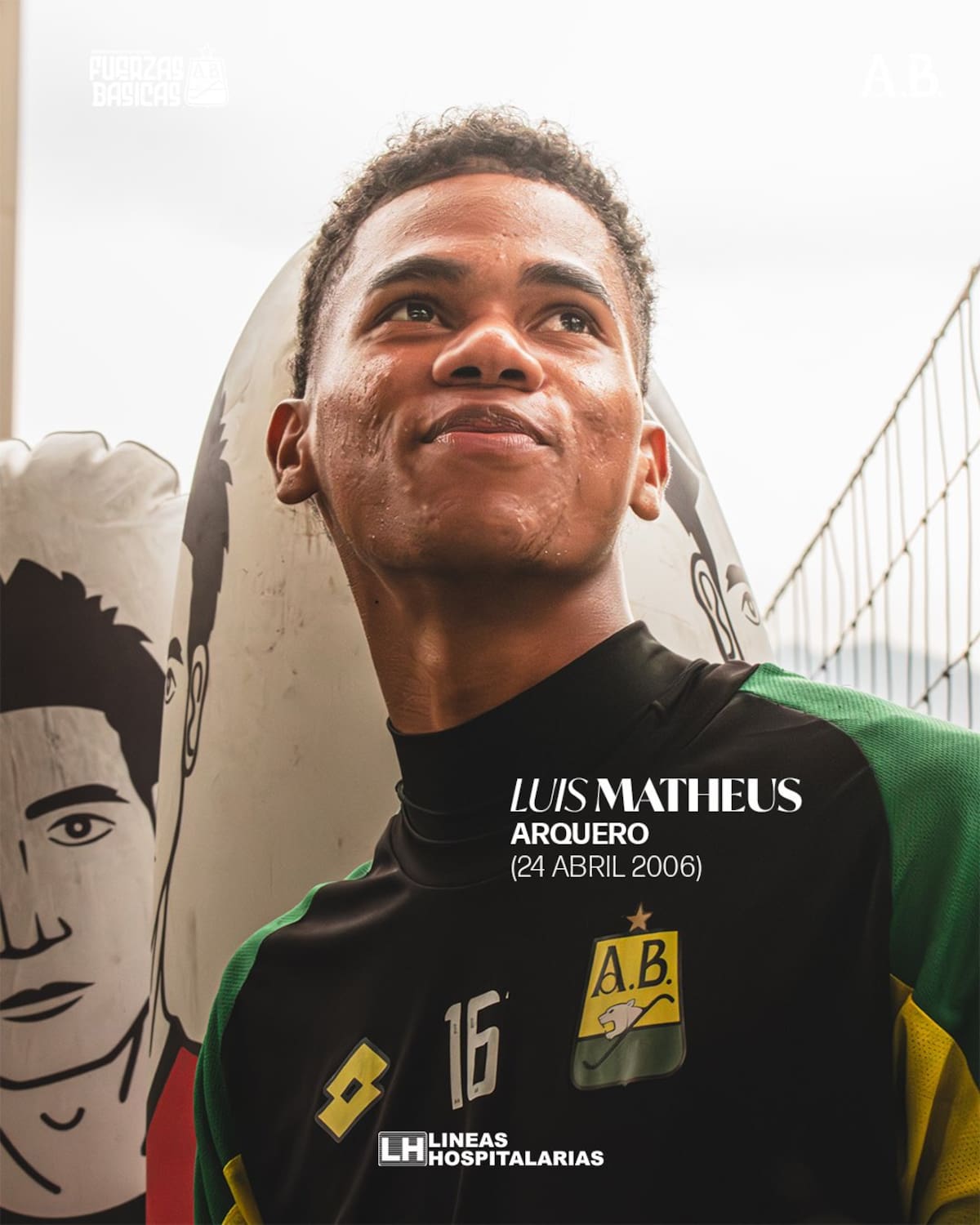 Luis Matheus, arquero juvenil de Atlético Bucaramanga. Foto: cortesía Atlético Bucaramanga.