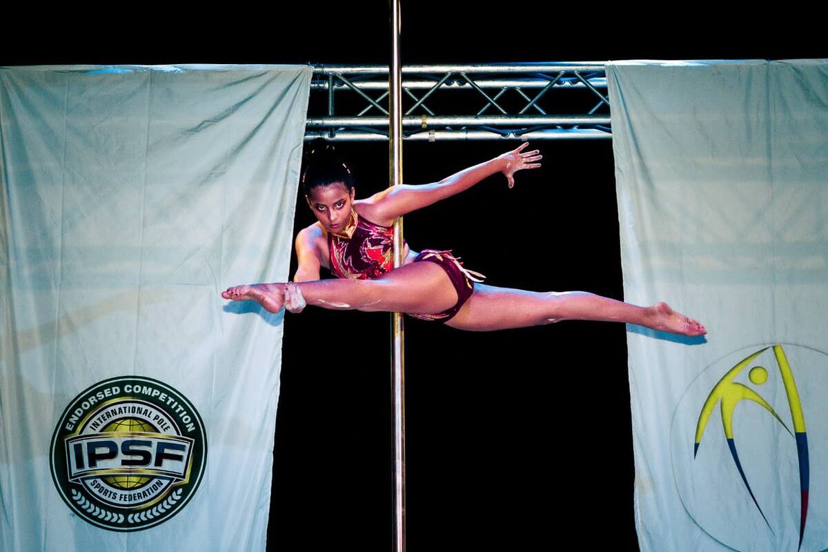 Luisana Gámez, división élite, Categoría Junior Modalidad Pole Sport. Foto: Cortesía/Vanguardia.