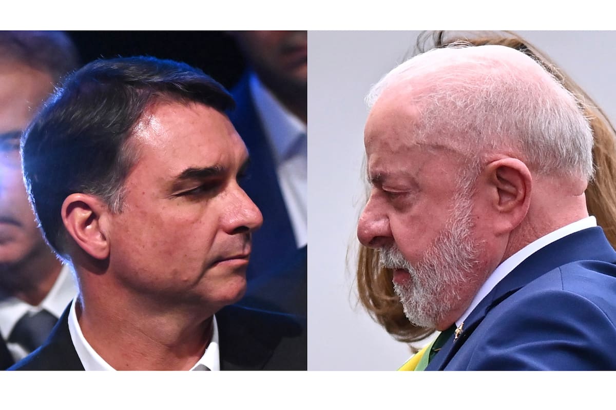 AME867. RÍO DE JANEIRO (BRASIL), 27/09/2026.- Combo de fotografías de archivo que muestra al presidente de Brasil, Luiz Inácio Lula da Silva (d) y al senador Flávio Bolsonaro. A exactamente una semana de una de las elecciones más polarizadas en la historia de Brasil, el presidente Luiz Inácio Lula da Silva y el senador Flávio Bolsonaro, técnicamente empatados en los sondeos, luchan por el llamado 'voto útil' para intentar definir la Presidencia sin necesidad de un balotaje. EFE/ARCHIVO