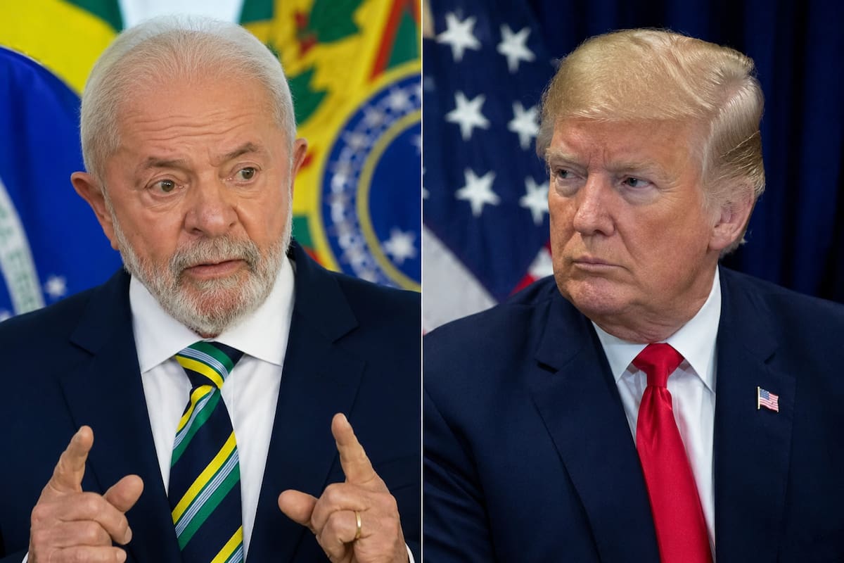 El presidente de Brasil, Luiz Inácio Lula da Silva, respondió a las críticas de Donald Trump y le pidió respetar la soberanía del país y no intervenir en el proceso electoral brasileño. Fotos con IA.