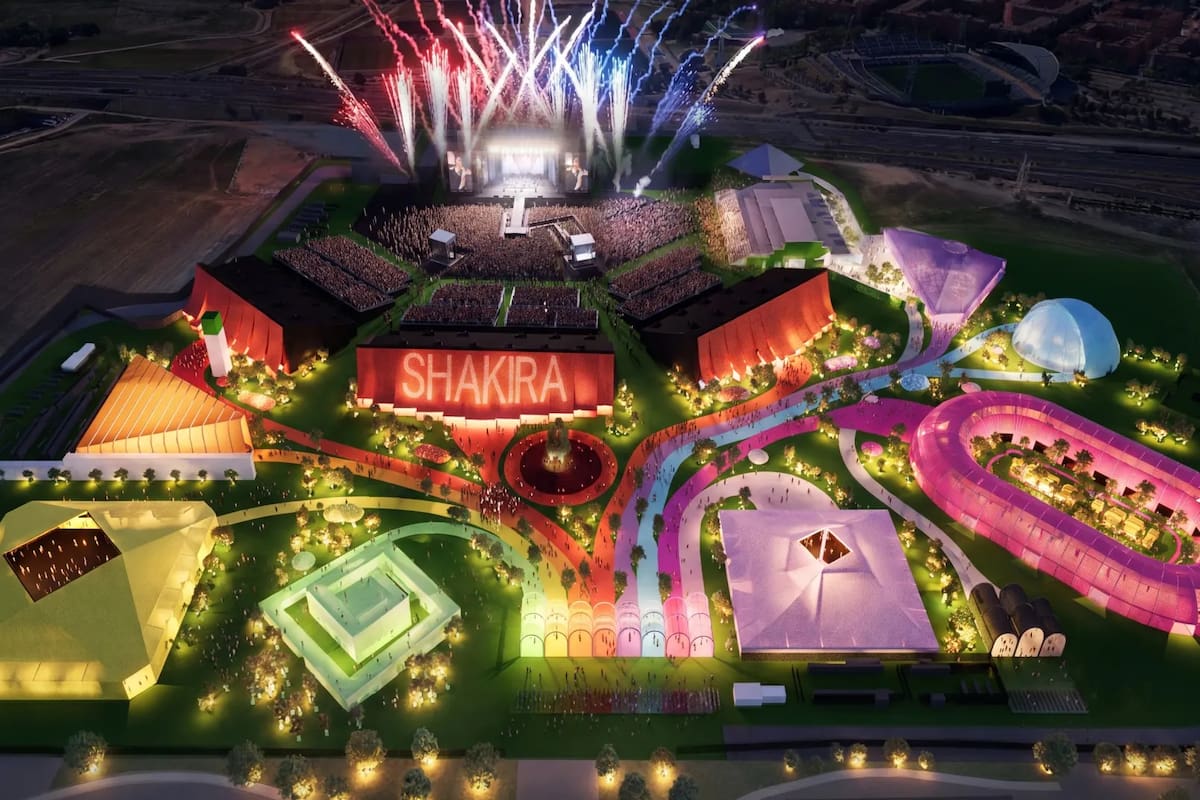 Una imagen renderizada de cómo lucirá Macondo Park para la próxima residencia de Shakira en Madrid.