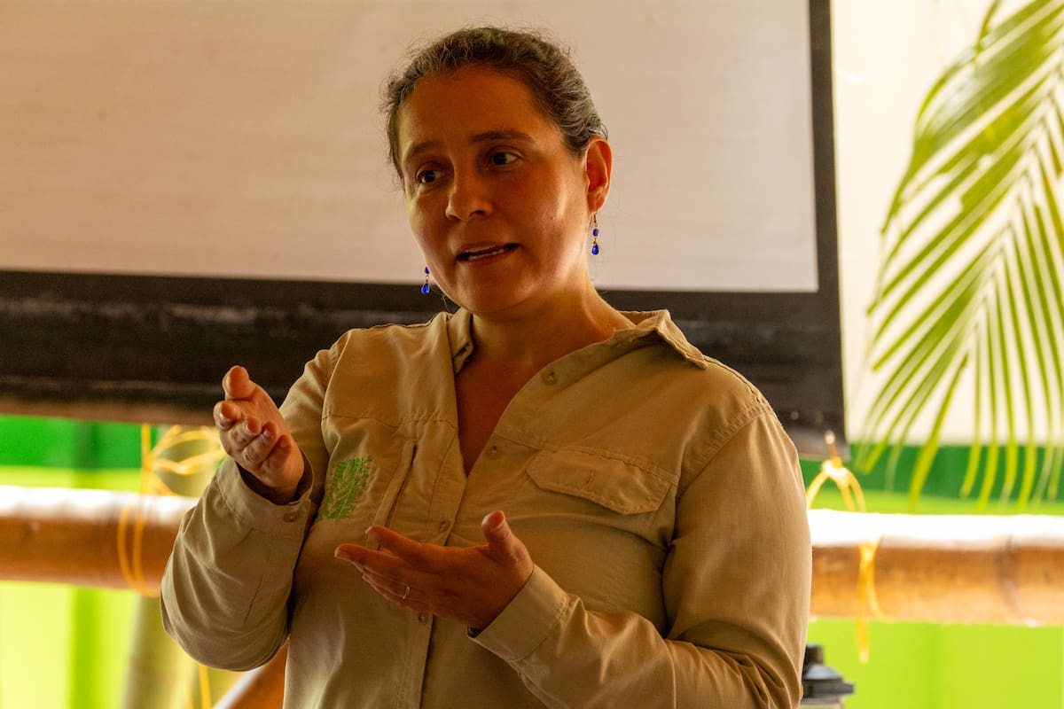 Desde el estudio de aves y osos de anteojos hasta el análisis de suelos y aguas, Mailyn González ha dedicado su carrera a descubrir lo que la genética puede revelar sobre la riqueza natural del país. Hoy busca que ese conocimiento ayude a tomar mejores decisiones ambientales. Foto: John Jairo Bernal, Instituto Humboldt
