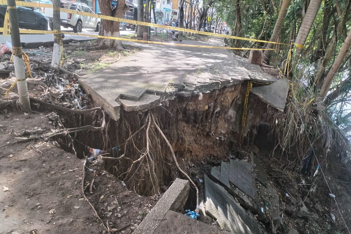 Hace algunos días se terminó de descabancar el paso para transeúntes en en un sector del malecón de San Gil.