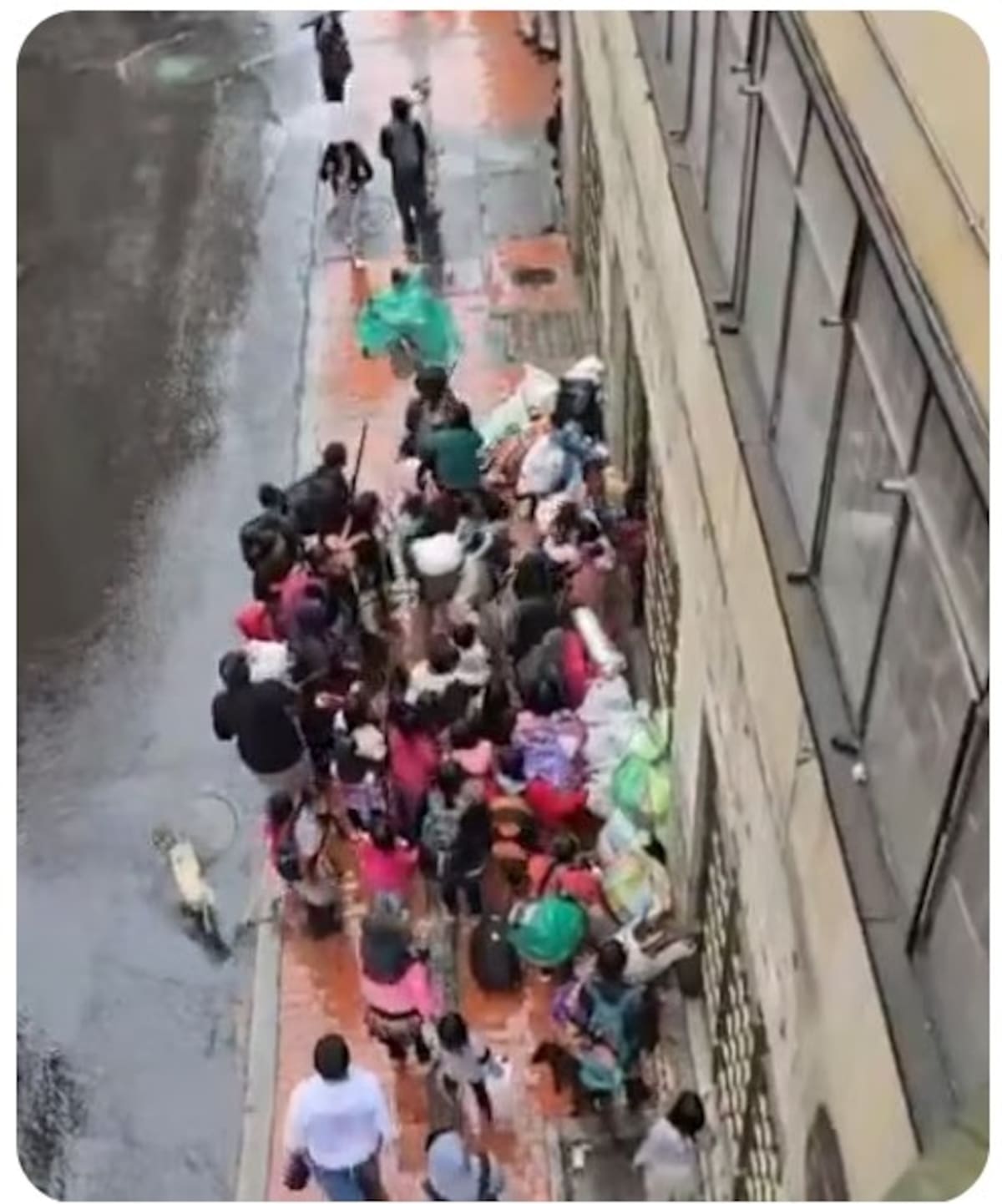 Manifestación indígena terminó en vandalismo. Funcionarios del MinInterior están retenidos. | Foto: Tomada de Q'Hubo Bogotá