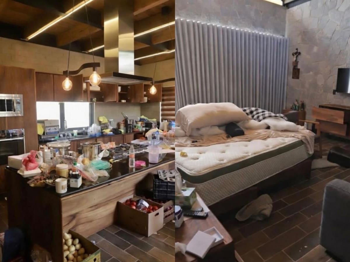 La cómoda casa en el bosque donde El Mencho pasó sus últimas horas junto a una joven modelo. Una casa de madera de dos pisos fue el último refugio del capo que se acostumbró a vivir custodiado de vírgenes y santos y hombres.